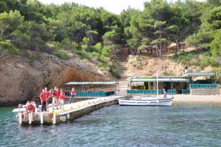 The landing stage of the calanque Saint Pierre