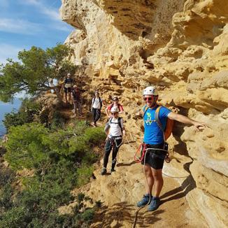 Climbing excursion in calanques national park