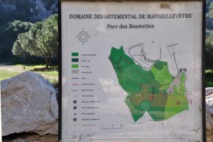 Map of the park of the Baumettes