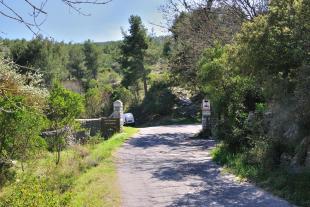 Entrance in la Gardiole forest in National Park