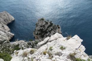 View from above the cliffs