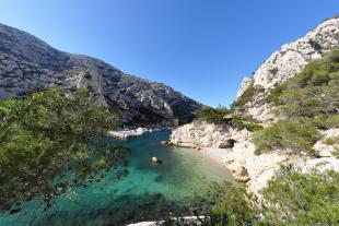 The beach and small island of Morgiou