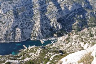 Port of Morgiou, view from the semaphore of Luminy