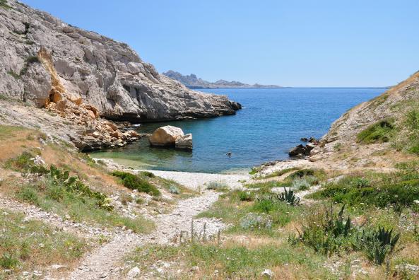 Calanque de Podestat vue d'en bas