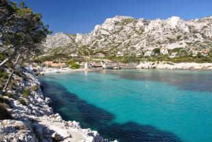 Beach and cabins of Sormiou