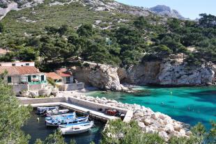 Small beaches under the rocks