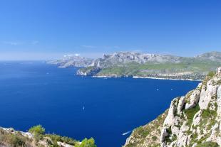 Calanques seen from the cape Canaille