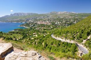 Cassis see from the crests road