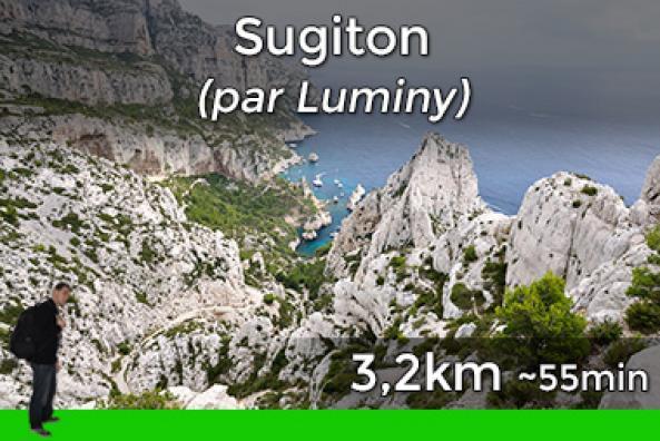 Chemin de randonnée au dessus de la calanque de Sugiton