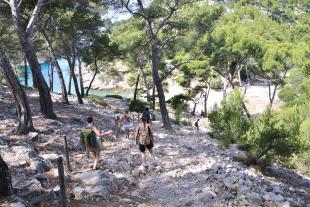 Sentier arrivant à Port miou