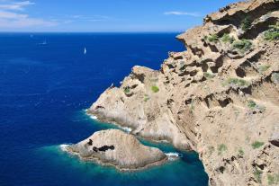 Cliffs seen from the sea