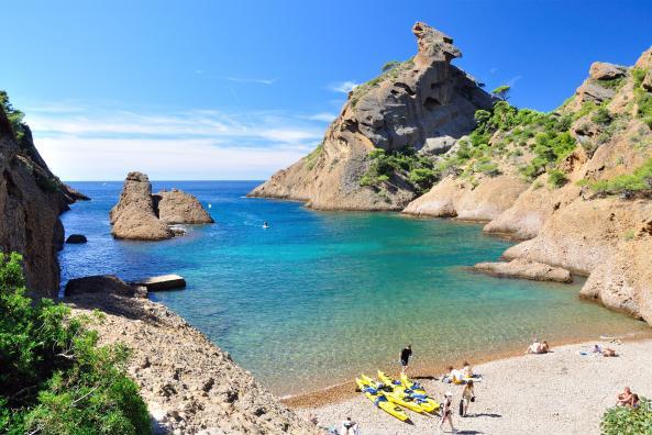 General view of the calanque de Figuerolles