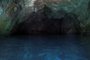 The inside of the Blue Cave