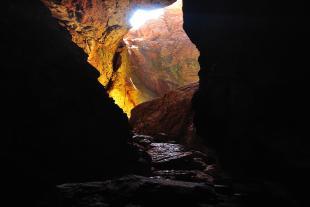 To the lighted part of the Capelan cave