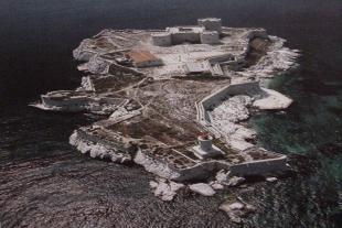 View of the Château d'If from the sky