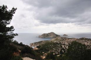 Iles Maïre et Tiboulen de Maïre vues des hauts de Callelongue