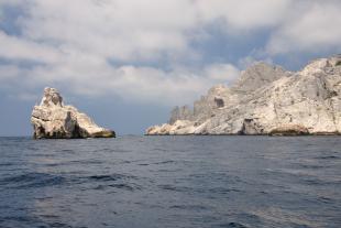 Les Impériaux, on the seaside of Riou island