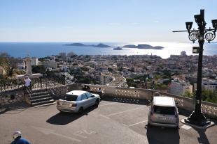 Frioul islands seen from Notre Dame de la Garde in Marseille