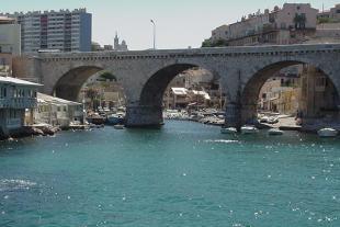 The Vallon des Auffes in the extension of the corniche Kennedy