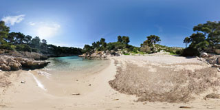 Photo panoramique de la plage de Port Pin