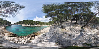 Photo panoramique de la calanque de Port Pin