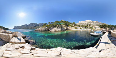 Photo panoramique du port de Sormiou