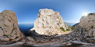 Panoramic pictures of the col de la Culatte on Riou island